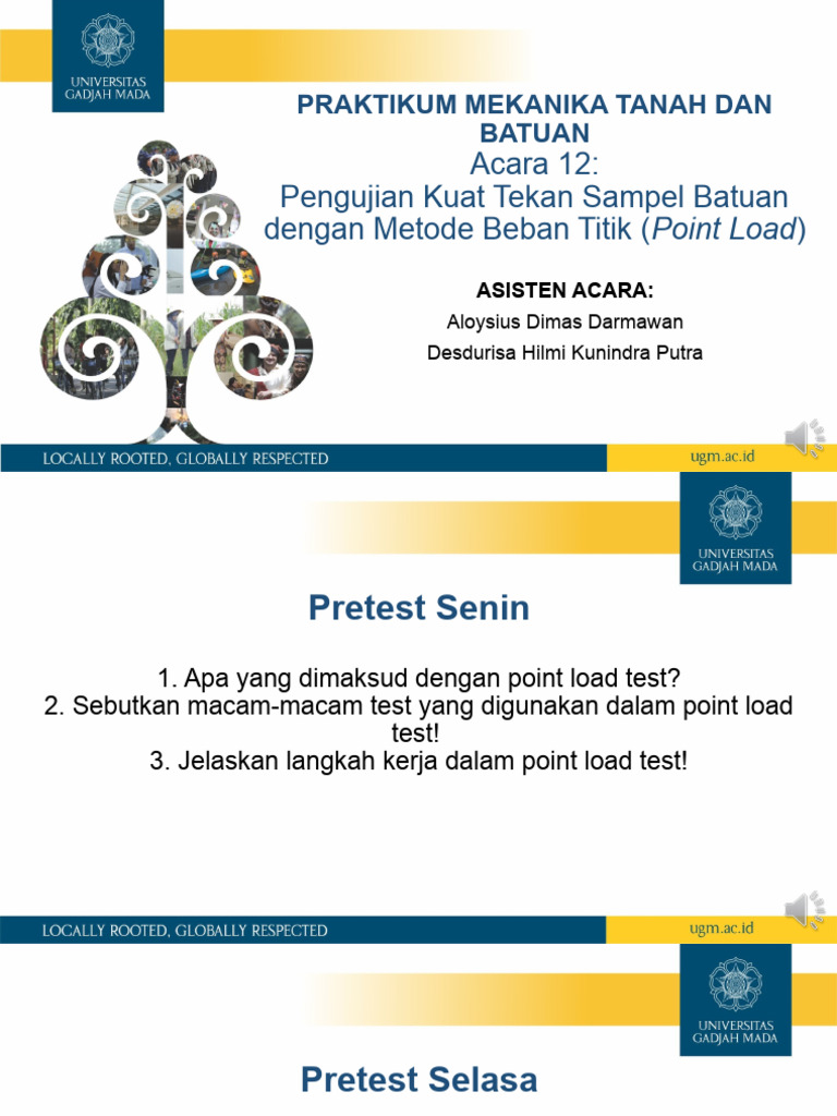 Pengujian Kuat Tekan Batuan Metode Point Load | PDF