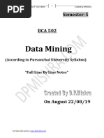 Data Mining Notes For BCA 5th Sem 2019 PDF