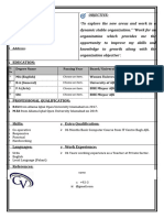 One Page cv11