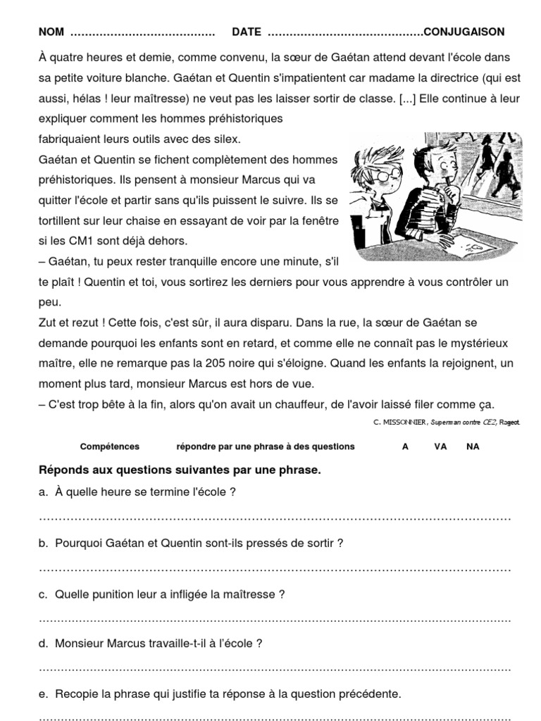 Fiche De Lecture Collège à Imprimer lecture compréhension