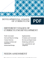 Developmental Stages of Curriculum Chapter 3