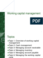 Topic 1 - Overview of Working Capital Management