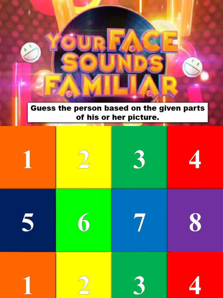Your Face Sounds Familiar Game Guide PDF