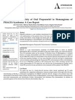 The Efficacy and Safety of Oral Propranolol in Hemangioma of PHACES Syndrome A Case Report