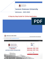 Step-ByStep Guide For Online Admission - NFSU 2023-24