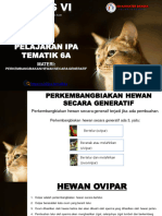 Ipa Tematik 6a-Perkembangbiakan Hewan Generatif