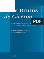 "Le Brutus" de Cicéron - Rhétorique, Politique Et Histoire Culturelle