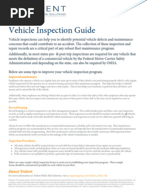 Vehicle Inspection Guide