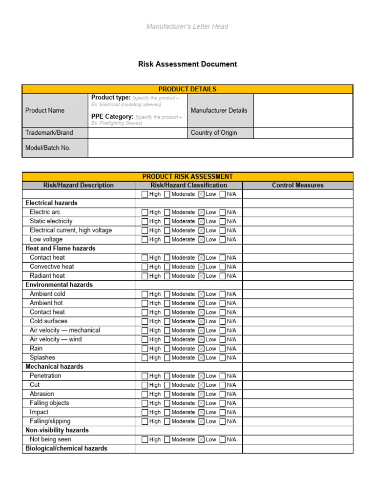 Risk Assessment PPE Firefighter PDF Personal Protective