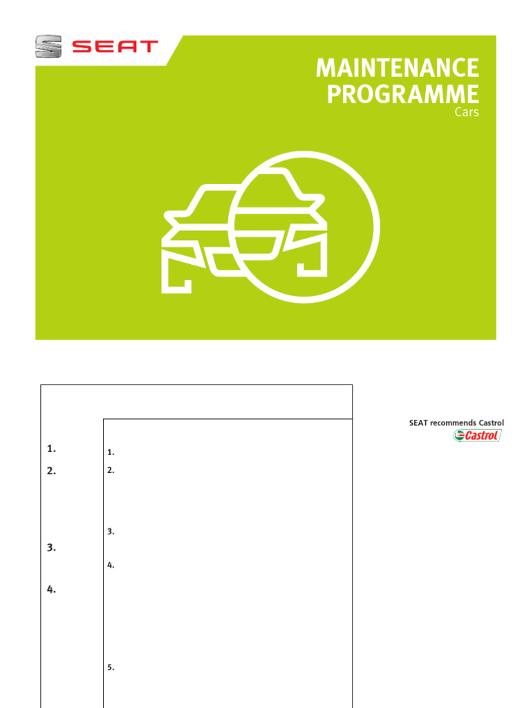Seat Service EN PDF Vehicles Fuel Economy In Automobiles