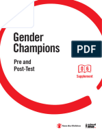 Gender Champions Manual - Supplement 6 - Pre and Post Test