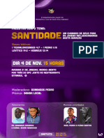 Flyer Palestra - Santidade