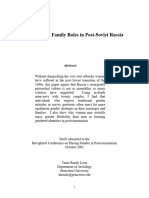 Gender and Family Roles in Post Soviet Russia
