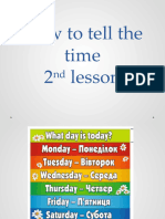 Unit 1c How To Tell The Time 2nd Lesson