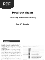 Leadership and Decision Making