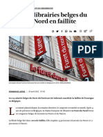 Les Deux Librairies Belges Du Furet Du Nord en Faillite - L'Echo