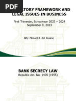 Bank Secrecy Unclaimed Balances and Truth in Lending