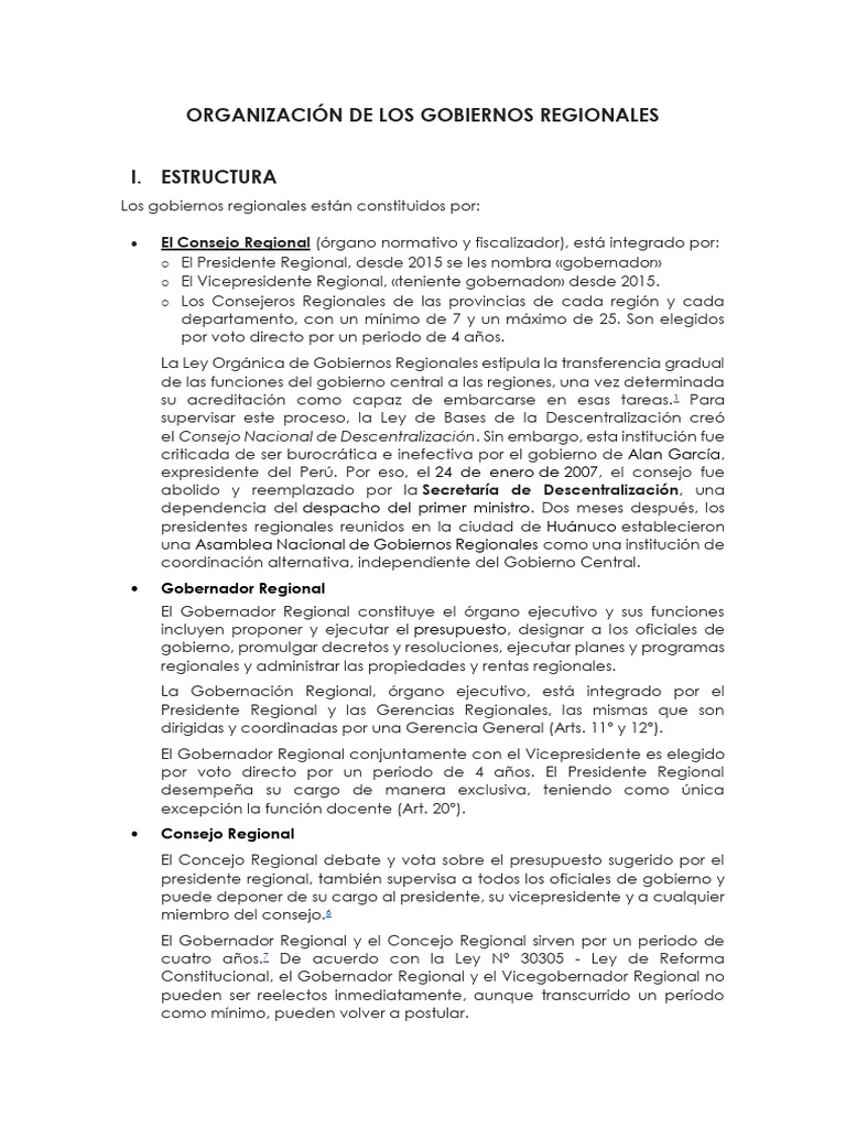 Estructura de los Gobiernos Regionales | PDF | Presupuesto | Alcalde
