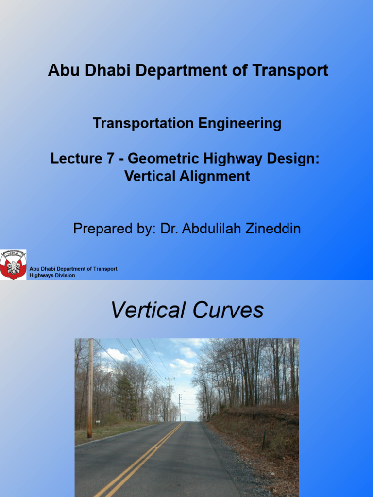 Lecture 7 - Vertical Alignment | PDF | Geometry