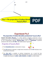 Exp 3 (Prep - of Na2S2O3.5H2O) & 4 (Excercise)