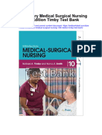 Introductory Medical Surgical Nursing 10th Edition Timby Test Bank