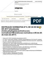 INSTRUÇÃO NORMATIVA #5, DE 26 DE MAIO DE 2017 (Atualizada)