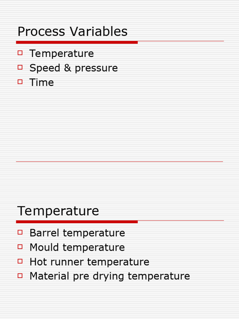 Molding Process Variables and Solutions | PDF | Industrial Processes ...