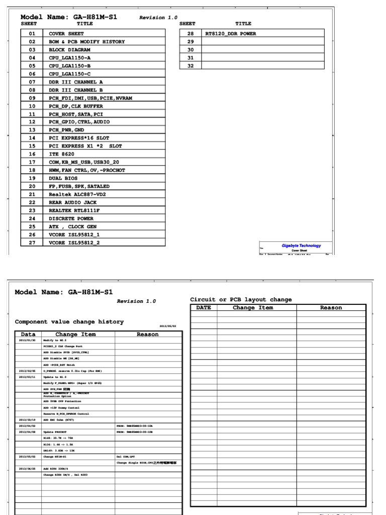 h81m s1 Schematic | PDF | Electronics | Computer Hardware