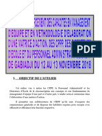 Atelier de Renforcement Des Capacites en Management D'equipe Et en Methodologie D'elaboration D'une Matrice D'action