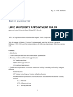 Lund University Employment Rules 190618