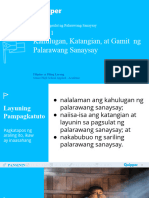 Kahulugan Katangian at Gamit NG Palarawang Sanaysay