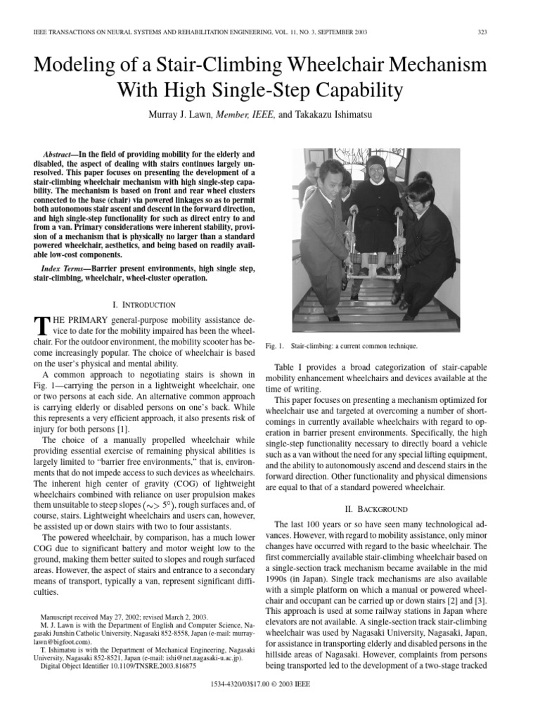 Modeling of A Stair-Climbing Wheelchair Mechanism With High Single-Step ...