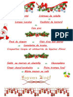 Menu de Noel 2019