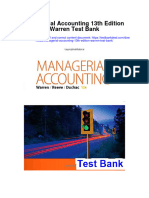 Managerial Accounting 13th Edition Warren Test Bank