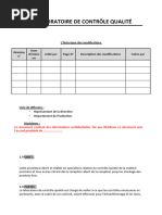 Procédure de Réception des Matières Premières | PDF