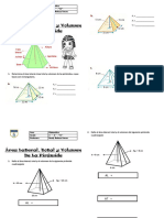 Área Lateral Total y Volumen de Piramide