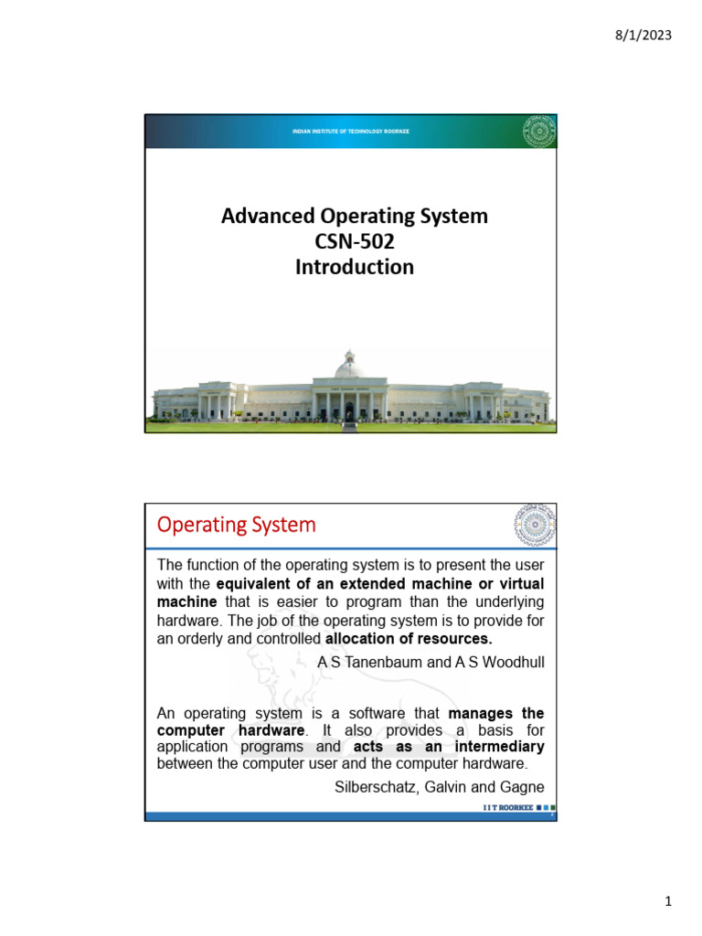 Advanced Operating System CSN-502 | Download Free PDF | Operating ...