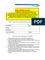 Resolução - (032 98482-3236) - M.A.P.A - Unicesumar - Mapa - Confiabilidade de Sistemas - 54-2023