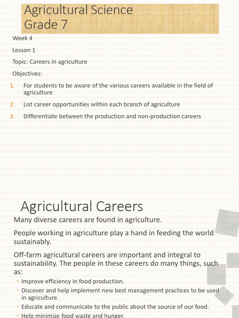 Grade 7 Agriculture Science Week 4 Lesson 1 Download Free PDF