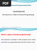 Introduction To Object Oriented Programming