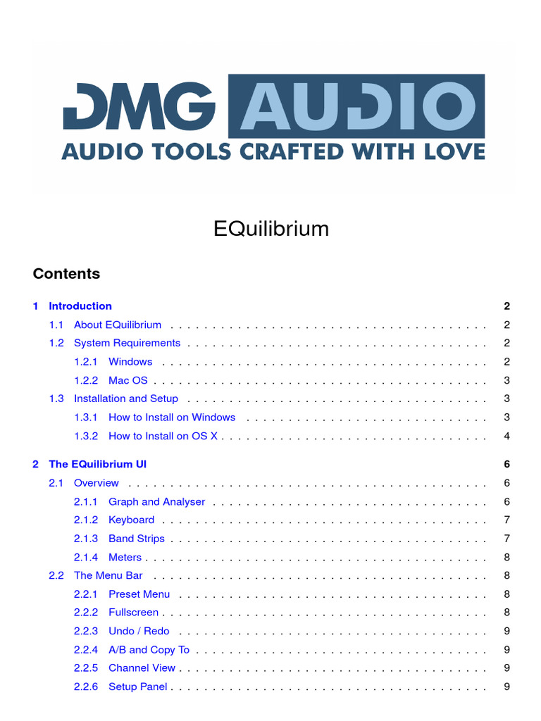 EQuilibrium User Guide and Manual | PDF | Equalization (Audio) | Computing