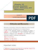 (Chapter 12) Electrolyte Solutions: Milliequivalents, Millimoles, and Milliosmoles