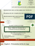 Bienvenue Aux Soutenances de La Premiere Promotion Des Auxiliaires de Vente en Pharmacie Du Complexe Des Metiers Et Professions Des Montagnes