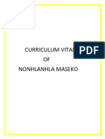 Curriculum Vitae of Nonhlanhla Maseko1