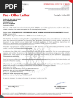 Amarjot Singh - Tourism Pre Offer Letter 2023