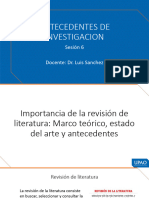 Sesion 6 - Antecedentes de Investigacion