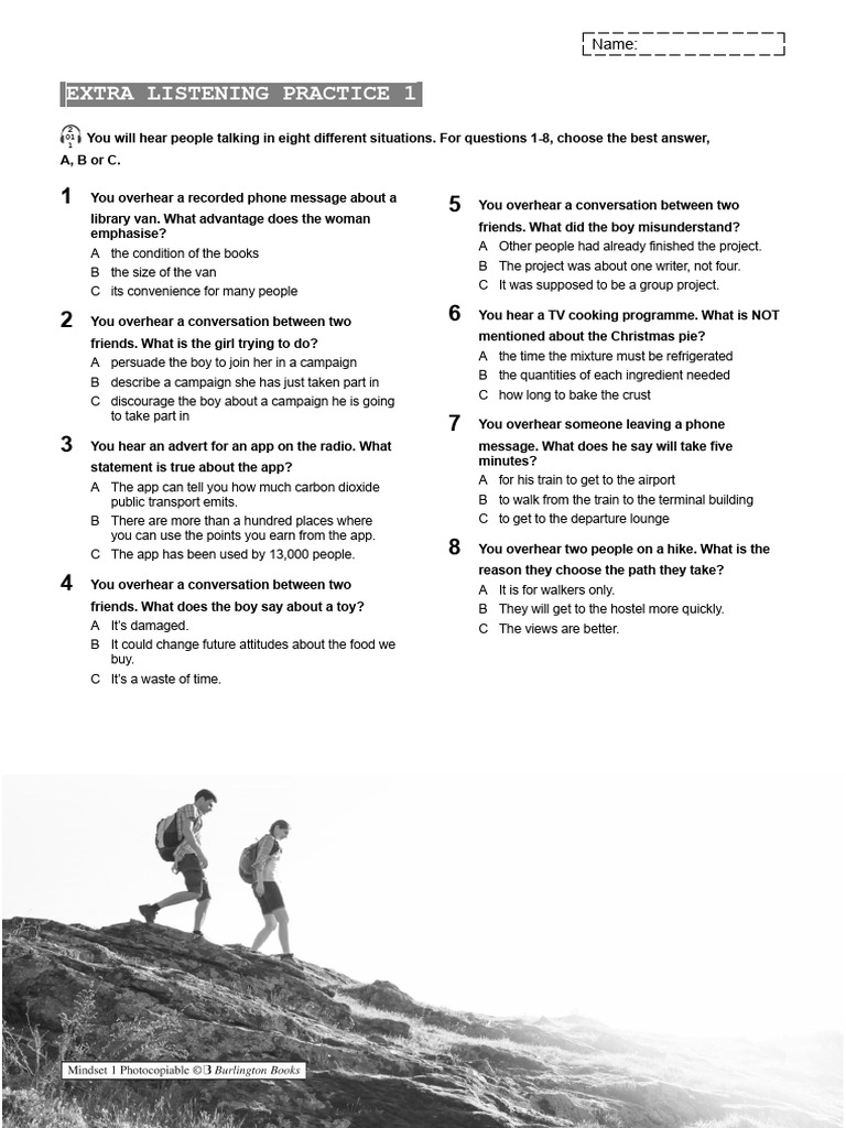 Listening 1 Pdf Foreign Language Studies