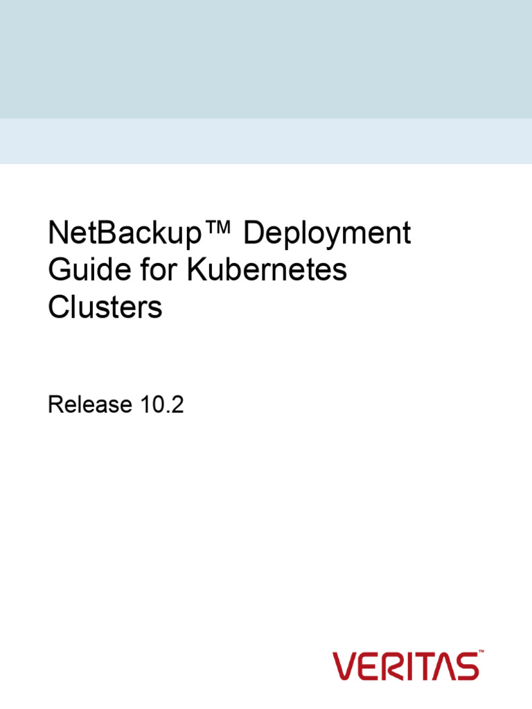 NetBackup102 DeployGuide Kubernetes Clusters | PDF | Computer Science ...