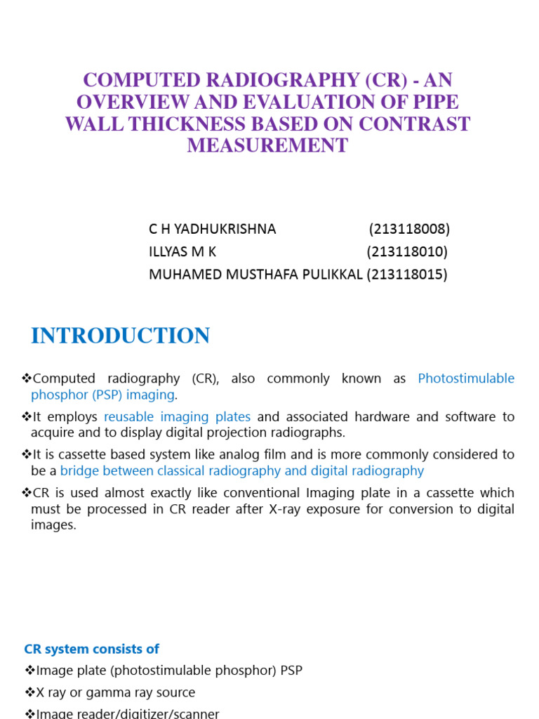 Computedradiography 190411130133 | PDF | Radiography | X Ray