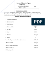 Format of Question Papers: Annual Exam (2022-23)